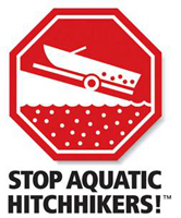 Stop Aquatic Hitchhikers sign